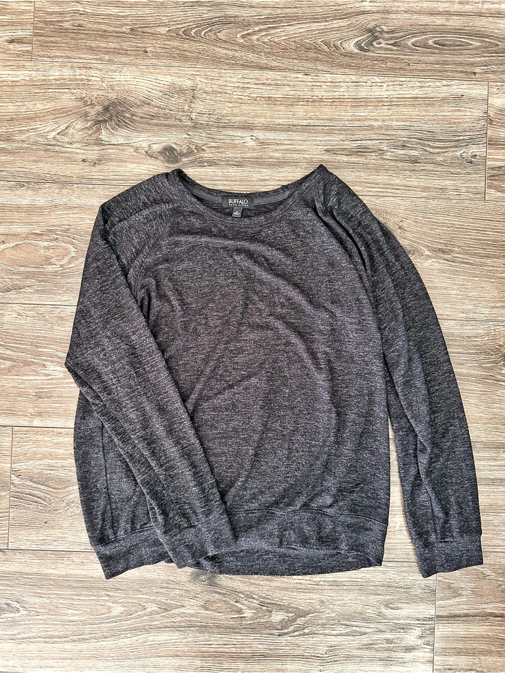 Buffalo David Bitton Men's Dark Charcoal Crewneck Sweater